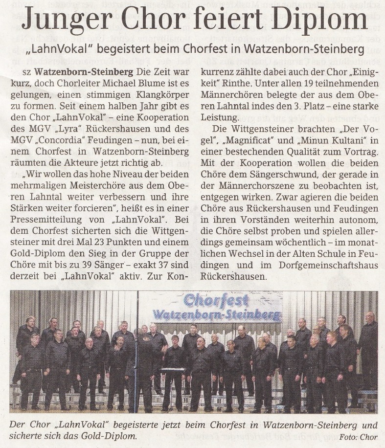 Chorfest Watzenborn-Steinberg 